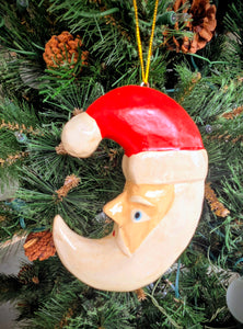 Half Moon Santa Tree Ornament