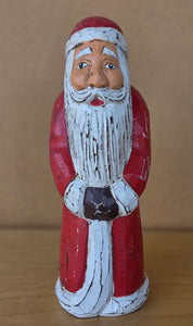 Santa with brown gloves